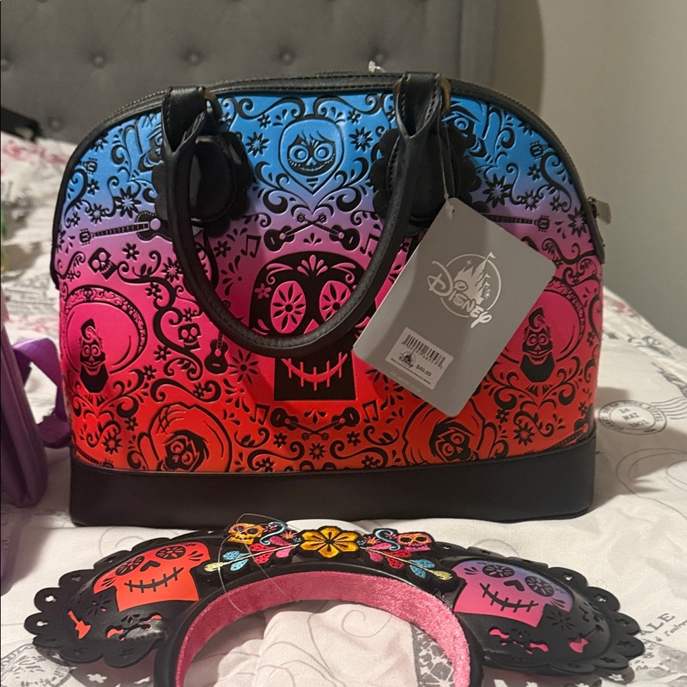 Disney Pink and Blue Satchel Bag
